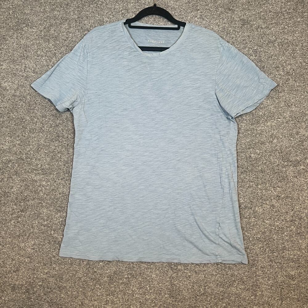 Everlane Shirt Mens Large Blue Short Sleeve Tshirt Crewneck Casual Stretch